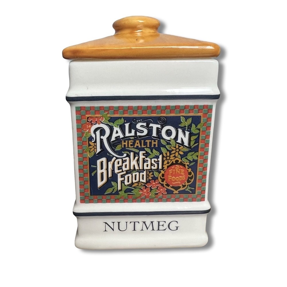 Country Store Spice Jar Collection - Porcelain‎ - Vintage - Nutmeg